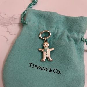 Tiffany & Co Silver/Blue Enamel Gingerbread Charm